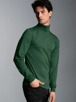 Langarm Ski- und Sport-Rollkragenpullover Efeu