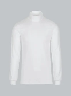 Langarm Ski- und Sport-Rollkragenpullover Weiss