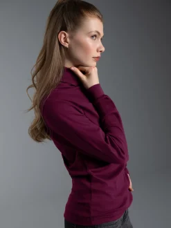 Langarm Ski/Sportrollkragenpullover Sangria