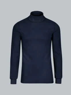 Langarm Ski/Sportrollkragenpullover Navy