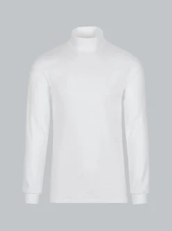 Langarm Ski/Sportrollkragenpullover Weiss