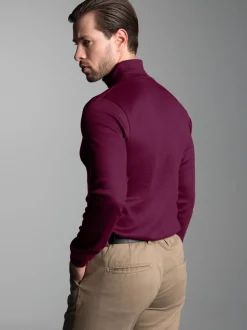 Langarm Ski/Sportrollkragenpullover Sangria