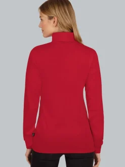 Langarm Ski/Sportrollkragenpullover Kirsch
