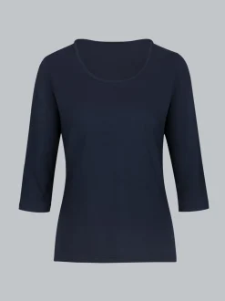 Langarmshirs aus Biobaumwolle Navy