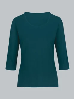 Langarmshirs aus Biobaumwolle Saphir