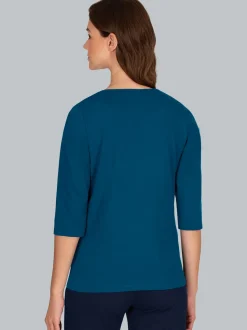 Langarmshirs aus Biobaumwolle Saphir-C2C