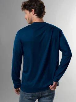 Langarmshirt aus 100% Baumwolle Night-blue
