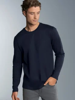 Langarmshirt aus 100% Baumwolle Navy