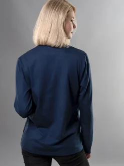 Langarmshirt aus 100% Baumwolle Night-blue