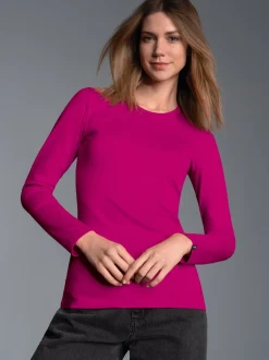 Langarmshirt Magenta