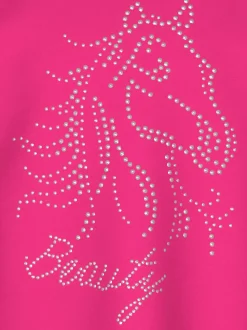 Langarmshirt mit glitzerndem Pferde-Print Hibiskus