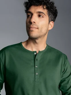 Langarmshirt mit Knopfleiste Efeu