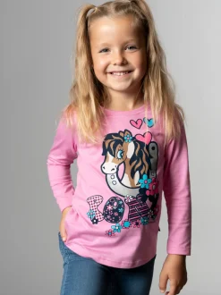 Langarmshirt mit süßem Pony-Print Candy