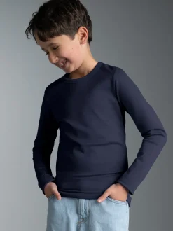 Langarmshirt Navy
