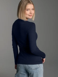 Langarmshirt Navy