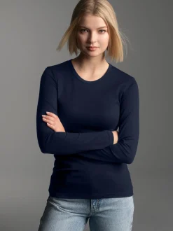 Langarmshirt Navy