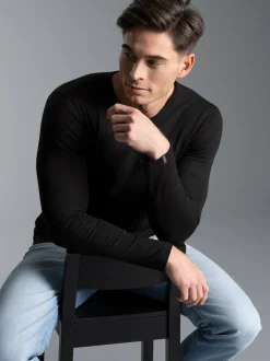 Langarmshirt Schwarz