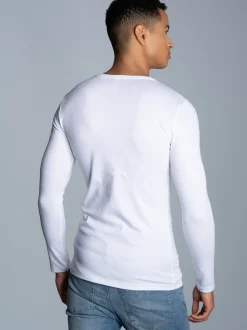 Langarmshirt Weiss