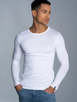 Langarmshirt Weiss
