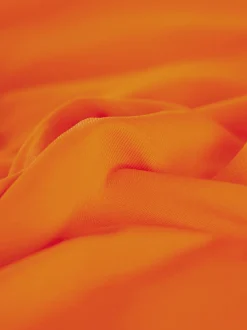 Langärmeliges Sportshirt mit Reißverschluss Leuchtorange
