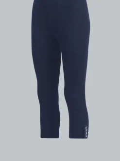 Leggings 7/8 mit Kristallsteinen Navy