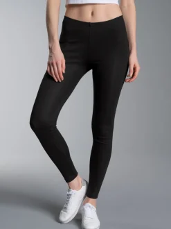 Leggings aus Baumwolle/Elastan Schwarz
