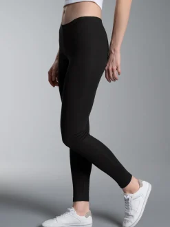 Leggings aus Baumwolle/Elastan Schwarz