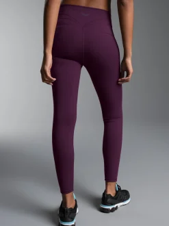 Leggings mit reflektierendem Schwinge Aubergine