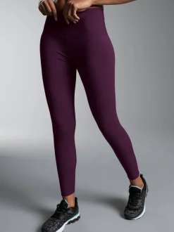 Leggings mit reflektierendem Schwinge Aubergine
