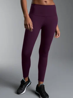 Leggings mit reflektierendem Schwinge Aubergine