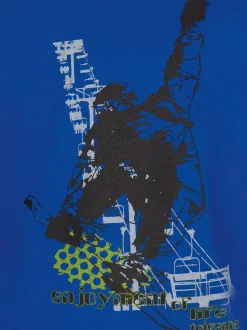 Longsleeve mit Snowboard-Print Royal
