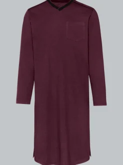 Nachthemd aus Biobaumwolle Aubergine-C2C