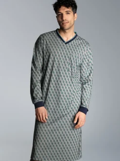 Nachthemd mit Allover-Print Navy