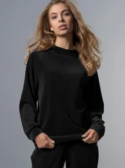 Nicki Pullover mit Kordelzug Schwarz