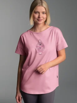 Oversized T-Shirt mit Printmotiven Lilie