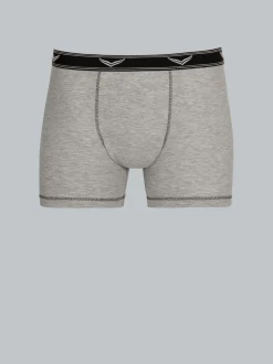 Pants aus Baumwolle/Elastan Grau-melange