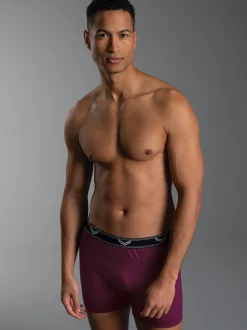Pants aus Baumwolle/Elastan Sangria