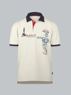 Polo Shirt mit Maritimem Print Natur