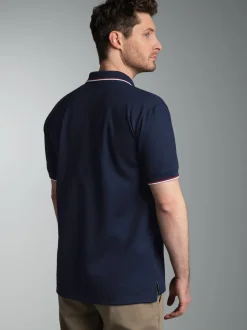 Polo Shirt mit Maritimem Print Navy