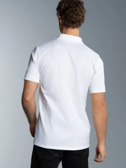 Polohemd mit Brusttasche Weiss