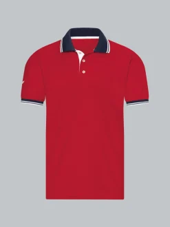 Poloshirt aus Coolmax Material Kirsch