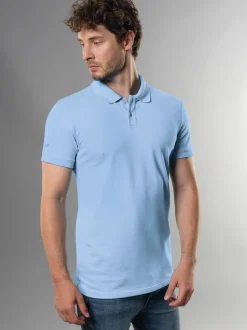 Poloshirt aus elast. Piqué Horizont