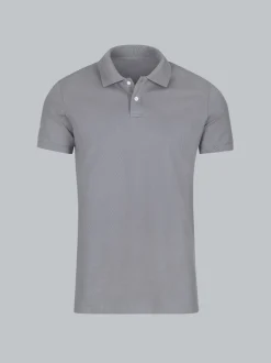 Poloshirt aus elast. Piqué Cool-grey