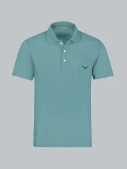 Poloshirt aus Single-Jersey Seegras