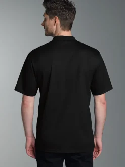 Poloshirt aus Single-Jersey Schwarz