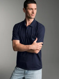 Poloshirt aus Single-Jersey Navy