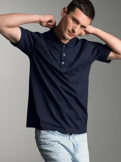 Poloshirt aus Single-Jersey Navy