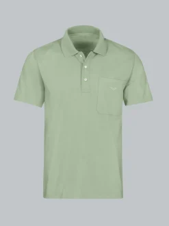 Poloshirt aus Single-Jersey Green tea