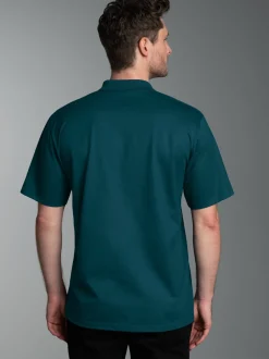 Poloshirt aus Single-Jersey Saphir