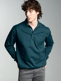 Poloshirt aus Sweat-Qualität Saphir